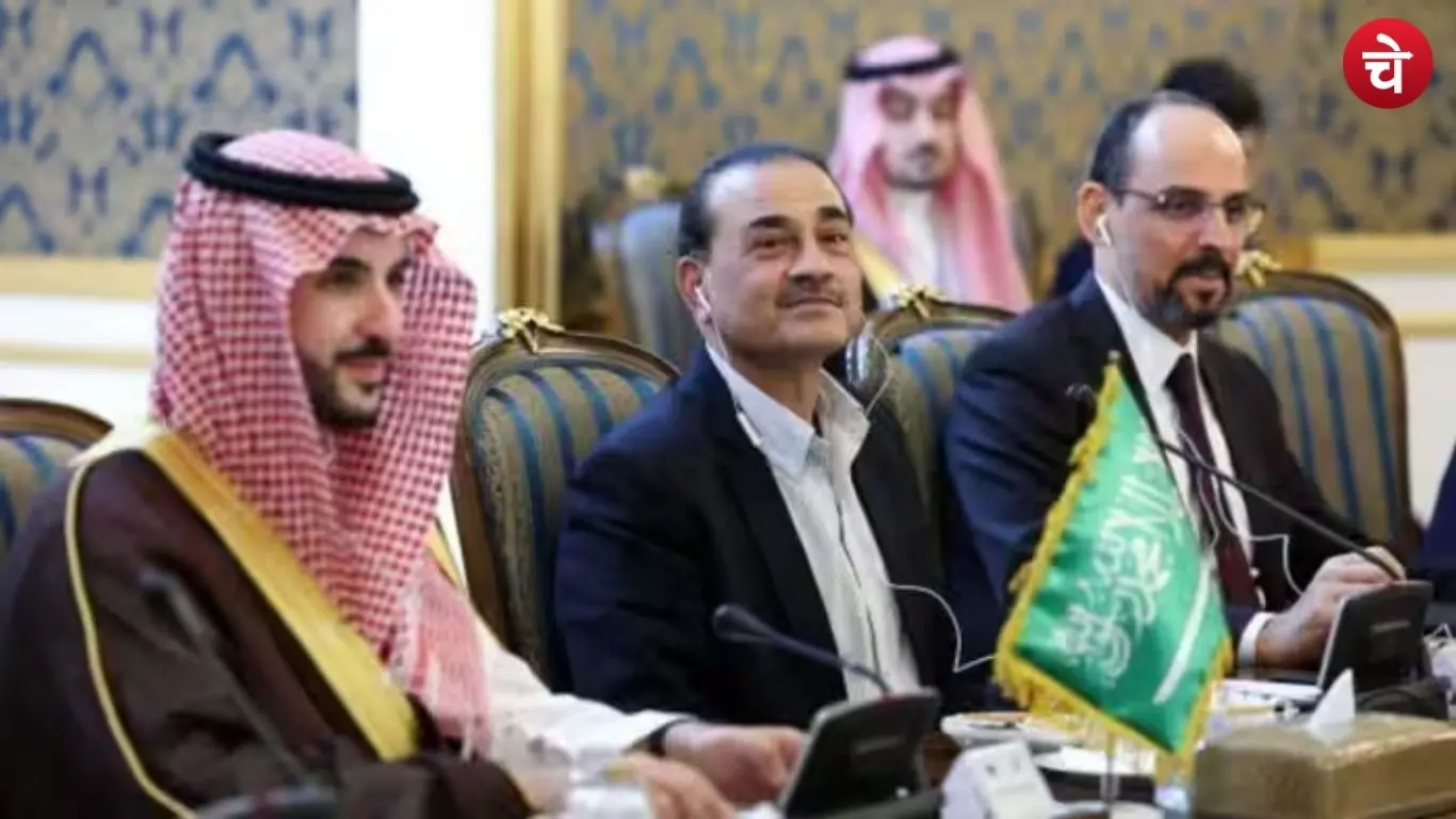 A image of a meeting in Tehran, held amidst efforts to de-escalate tensions in the Middle East